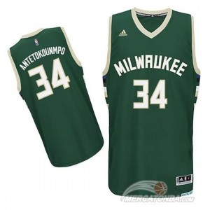 Canotte NBA Rivoluzione 30 Antetokounmpo Milwaukee Verde