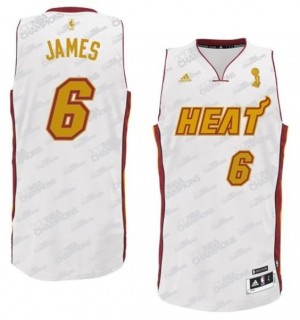 Canotte NBA Rivoluzione 30 James Miami Heats Bianco