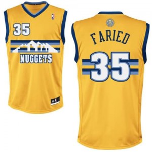 Canotte NBA Rivoluzione 30 Faried Denver Nuggets Giallo