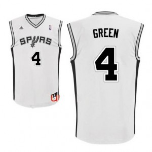 Canotte NBA Rivoluzione 30 Green San Antonio Spurs Bianco