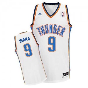 Canotte NBA Rivoluzione 30 Ibaka Oklahoma City Thunder Bianco