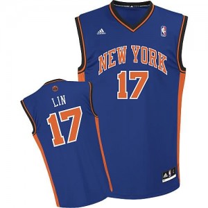 Canotte NBA Rivoluzione 30 Jeremy Lin New York Knicks Blu