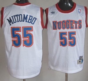 Maglie Basket Mutombo Denver Nuggets Bianco