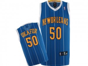 Canotte NBA Rivoluzione 30 Okafor New Orleans Hornets Blu