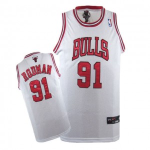 Maglie Basket Rodman Chicago Bulls Bianco