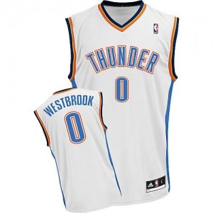 Canotte NBA Rivoluzione 30 Westbrook Oklahoma City Thunder Bianco