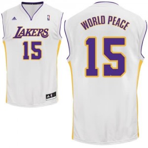 Canotte NBA Rivoluzione 30 WorldPeace Los Angeles Lakers Bianco