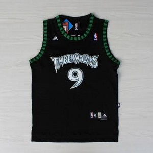 Maglie Basket retro Rubio Minnesota Timberwolves Nero