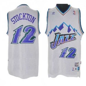 Maglie Basket retro Stockton Utah Jazz Bianco