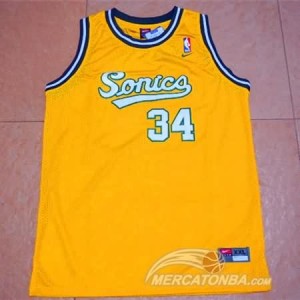 Maglie Shop Allen Seattle Sonics Giallo