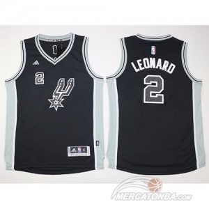 Maglie NBA Bambini Leonard San Antonio Spurs Nero Grigio