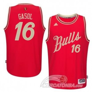 Maglie Shop Gasol Christmas Chicago Bulls Rosso