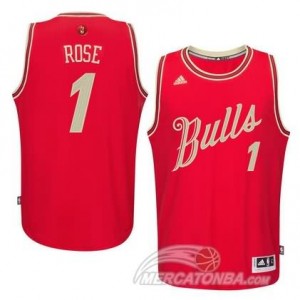 Maglie Basket Rose Christmas Chicago Bulls Rosso