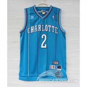 Canotte Basket Retro Charlotte Johnson New Orleans Hornets Blu