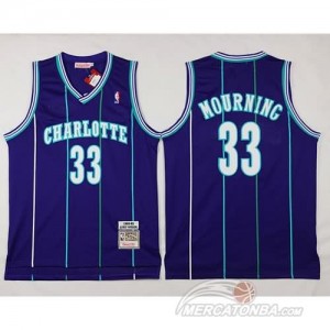 Canotte Basket Charlotte Mourning New Orleans Hornets Porpora