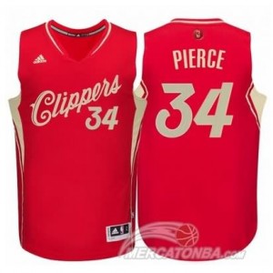 Maglie Basket Pierce Christmas Los Angeles Clippers Rosso