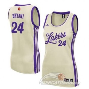 Maglie NBA Donna Bryant Christmas Los Angeles Lakers Bianco