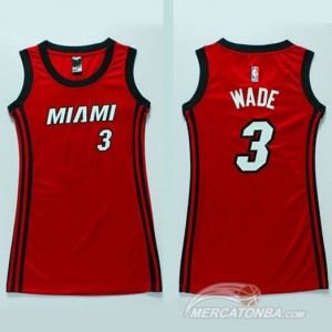 Italia Maglie Donna Wade Miami Heats Rosso