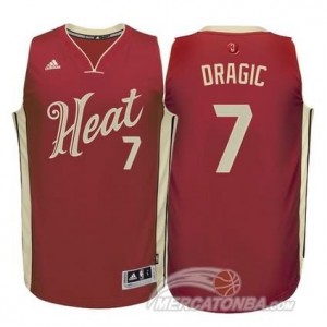 Maglie Shop Dragic Christmas Miami Heats Rosso