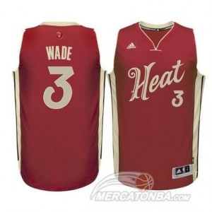 Maglie Basket Wade Christmas Miami Heats Rosso