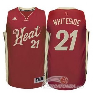 Maglie Basket Whiteside Christmas Miami Heats Rosso