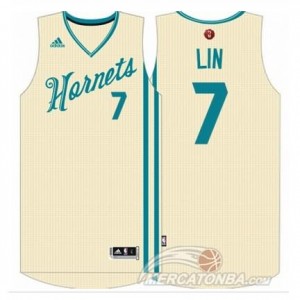 Canotte NBA Lin Christmas Charlotte Hornets Bianco