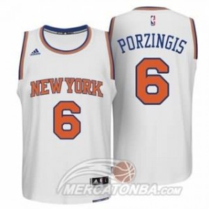 Maglie Basket Porzingis New York Knicks Bianco