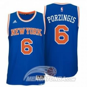 Maglie Basket Porzingis New York Knicks Blu