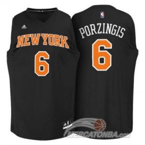 Maglie Basket Porzingis New York Knicks Nero