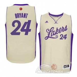 Maglie Shop Bryant Christmas Los Angeles Lakers Bianco