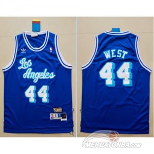 Maglie Basket Retro West Los Angeles Lakers Blauw