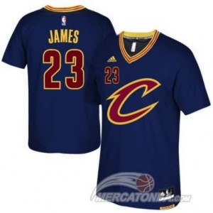 Canotte Basket Manga Corta Cavaliers James Blu