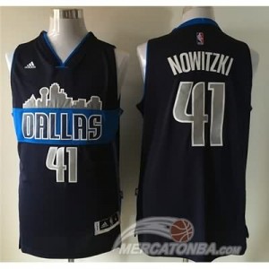 Maglie Basket Nowitzik Dallas Mavericks Blu