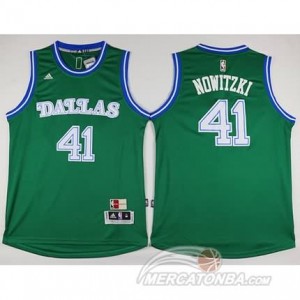 Maglie Basket Nowitzik Dallas Mavericks Verde