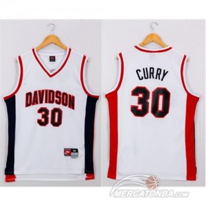 Canotte Basket NCAA Davidson Curry Bianco