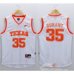 Canotte Basket NCAA Texas Durant Bianco