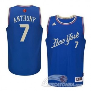 Maglie Shop Anthony Christmas New York Knicks Blu