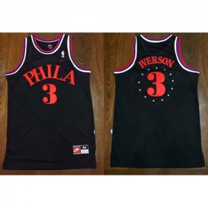 Maglie Basket Phila Iverson Philadelphia 76ers Nero