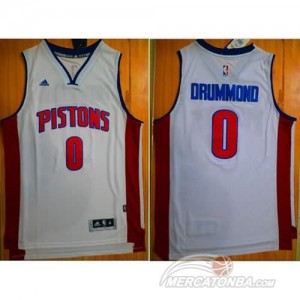 Maglie Shop Drummond Detroit Pistons Pistons Bianco