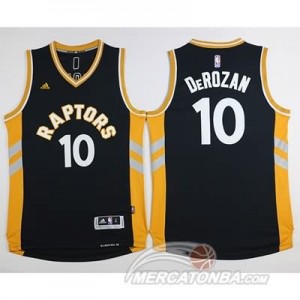 Maglie NBA Derozan Toronto Raptors Nero Oro