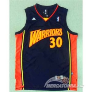 Maglie Basket Retro Curry Golden State Warriors Blu