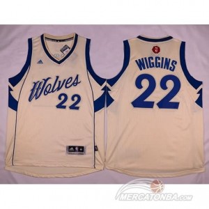 Maglie Basket Wiggins Christmas Minnesota Timberwolves Bianco