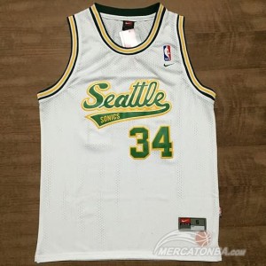 Maglie Basket retro Allen Seattle Sonics Bianco