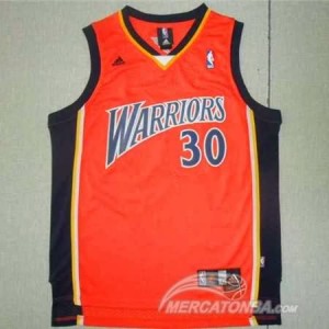Maglie Basket retro Curry Golden State Warriors Arancione
