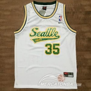 Maglie Basket retro Durant Seattle Sonics Bianco