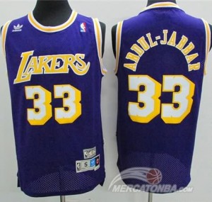 Maglie Basket retro abdul jabbar Los Angeles Lakers viola