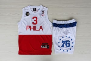 Pantaloni NBA Philadelphia 76ers Bianco to Rosso